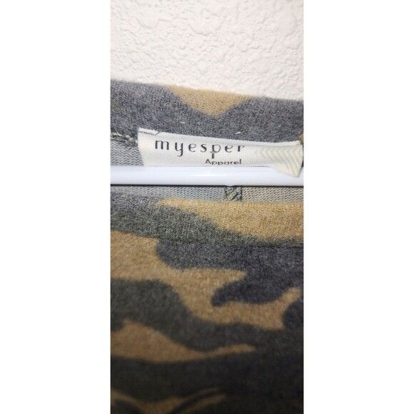 Myesper Apparel Designer  Oversize High/Low Sweater Tunic  Top  Camo  Sz XXL - Picture 3 of 4
